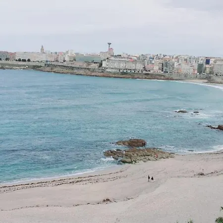 アパート Vivienda Con Increibles Vistas A La Playa De Riazor